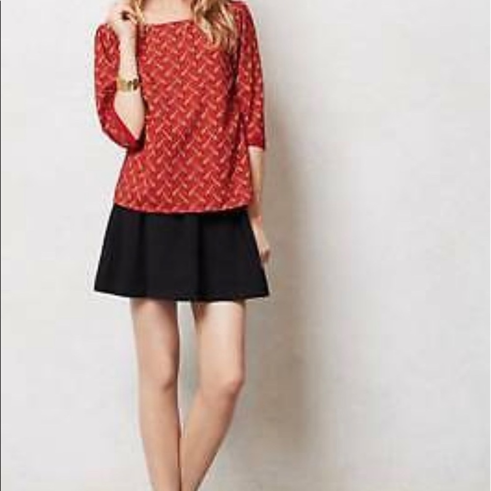 *RARE* Anthropologie Ruby Belle Giraffe print blouse size 6